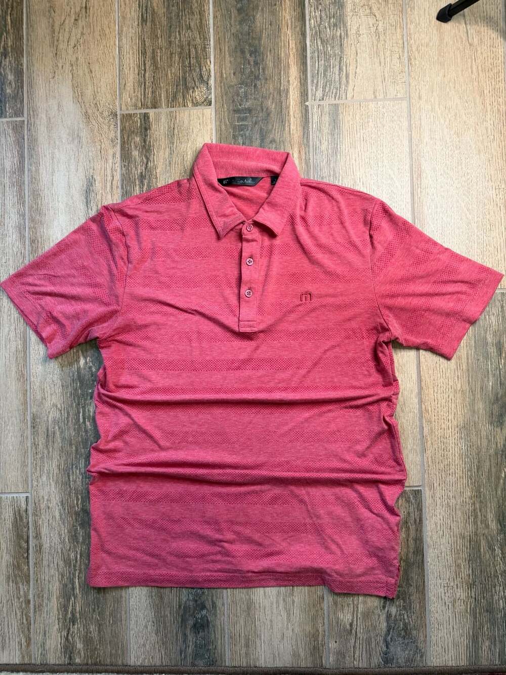 TravisMathew The Heater Polo Size S Red Golf Shirt